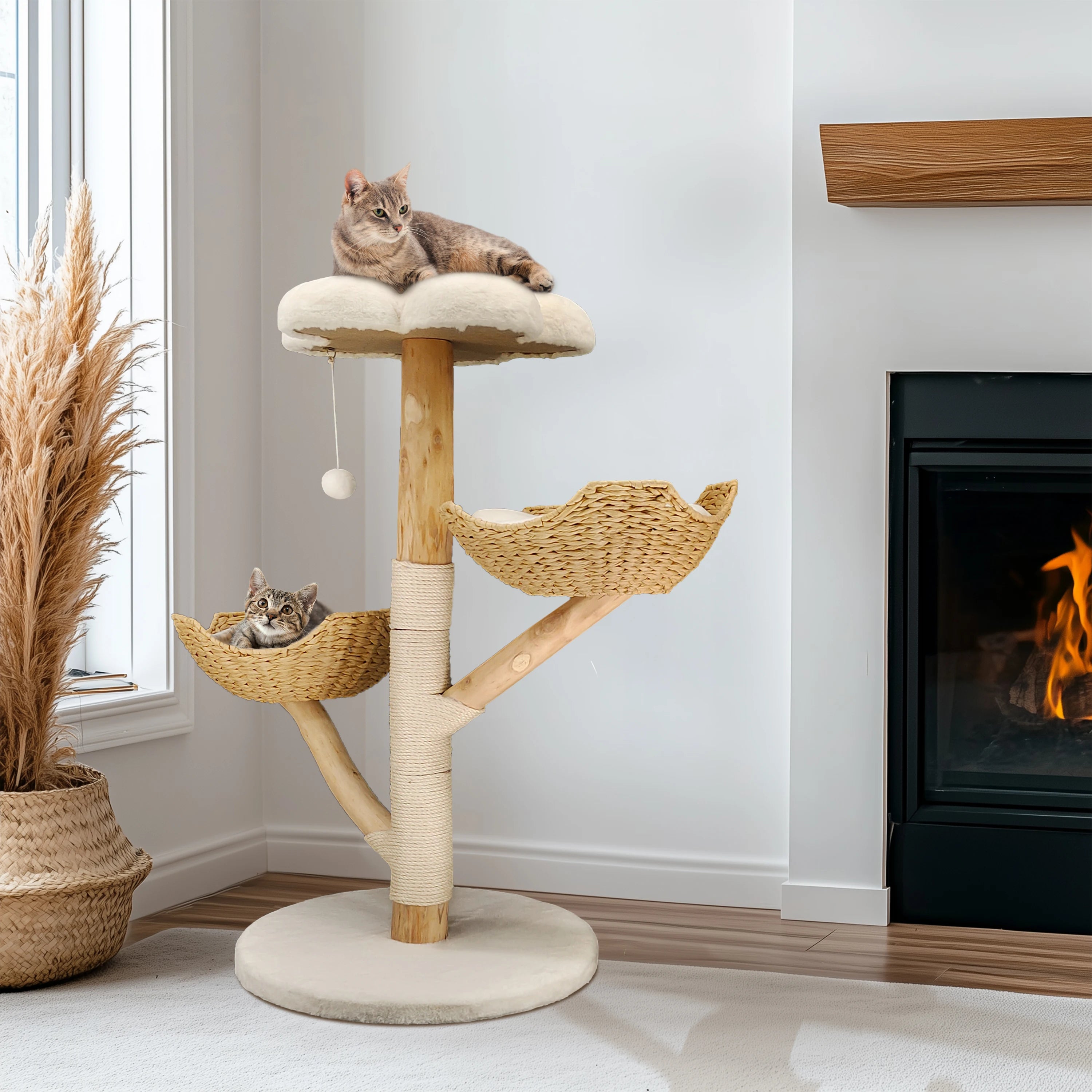 Purrfect Cat Tower with Scratch Post & 3 beds