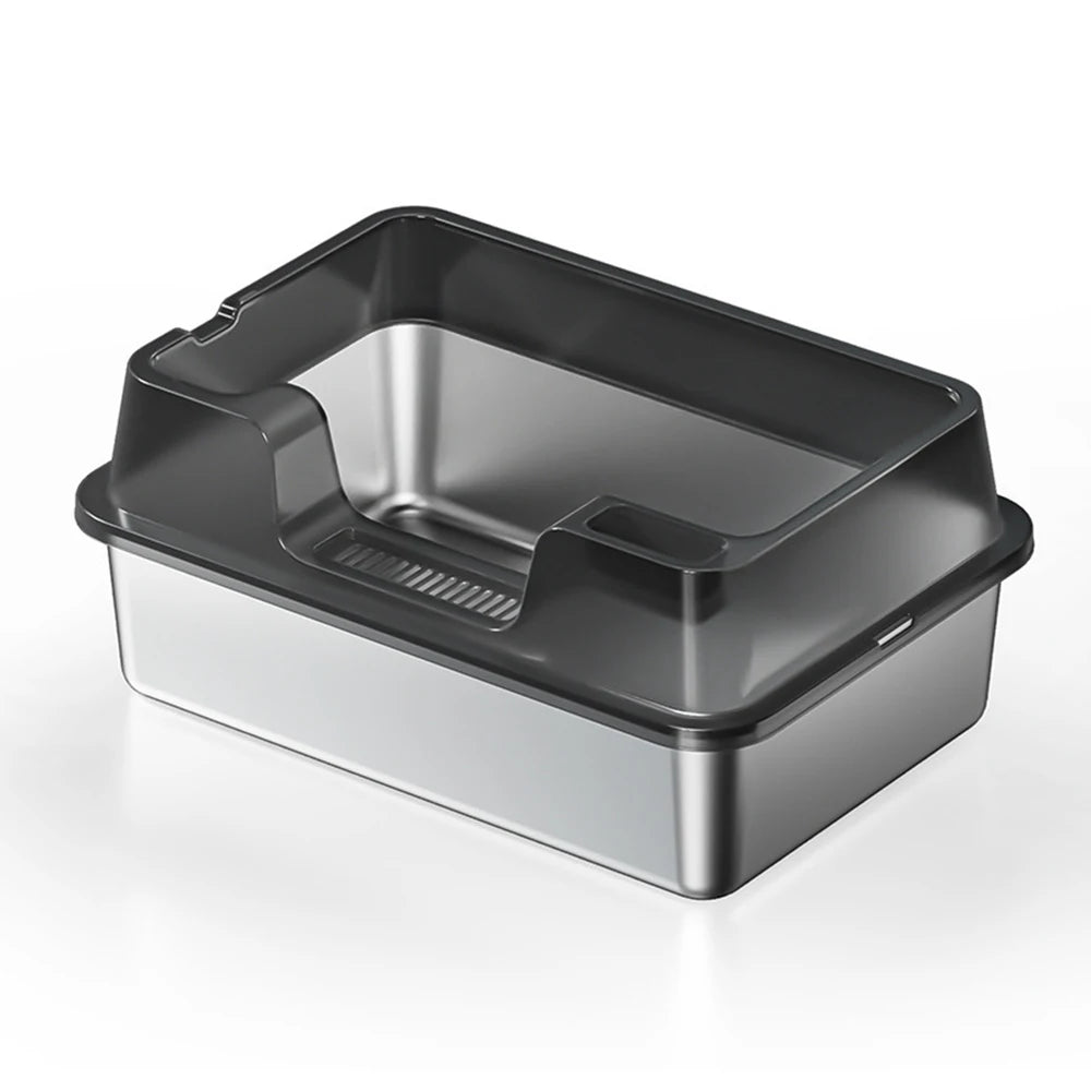 Stainless Steel no mess-Cat Litter Box with Lid and Scoop